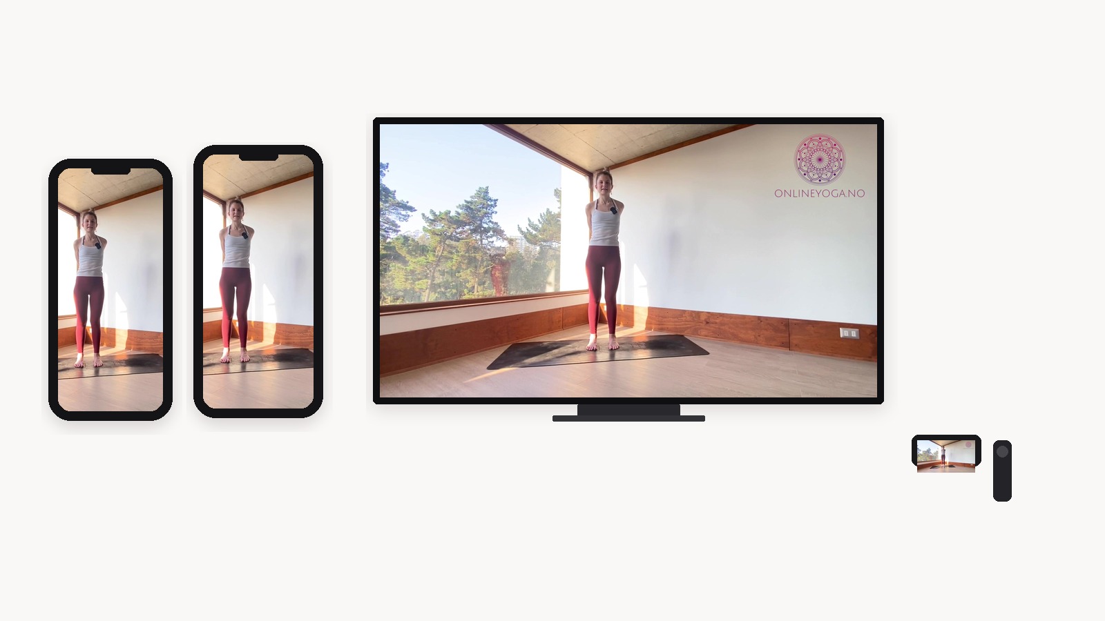 OnlineYoga på iPhone, Android, TV og Apple TV